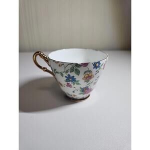 Vintage Regency England bone china flower teacup